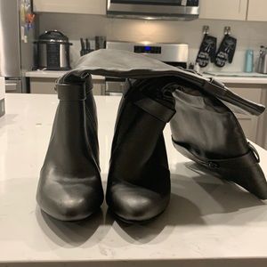 Long grey boots